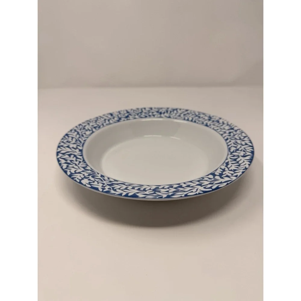 Dansk Trellis Delft Blue Rim Soup Bowl 8.75
